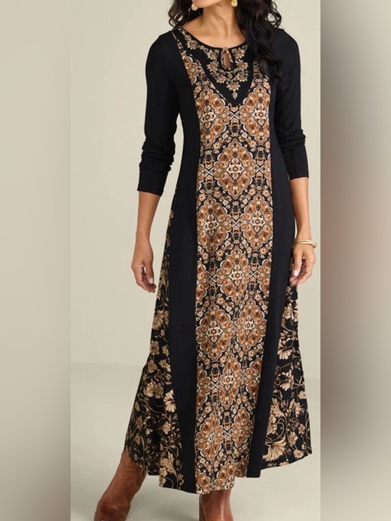 Soft Surroundings Dresses & Skirts - NEW Soft Surroundings Priska Maxi dress in Autumn Tile Boho Artsy XL
